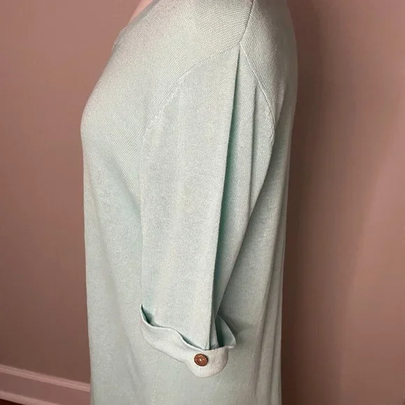 J.Jill Light Green V-neck Tunic Pullover size Large - Picture 7 of 9